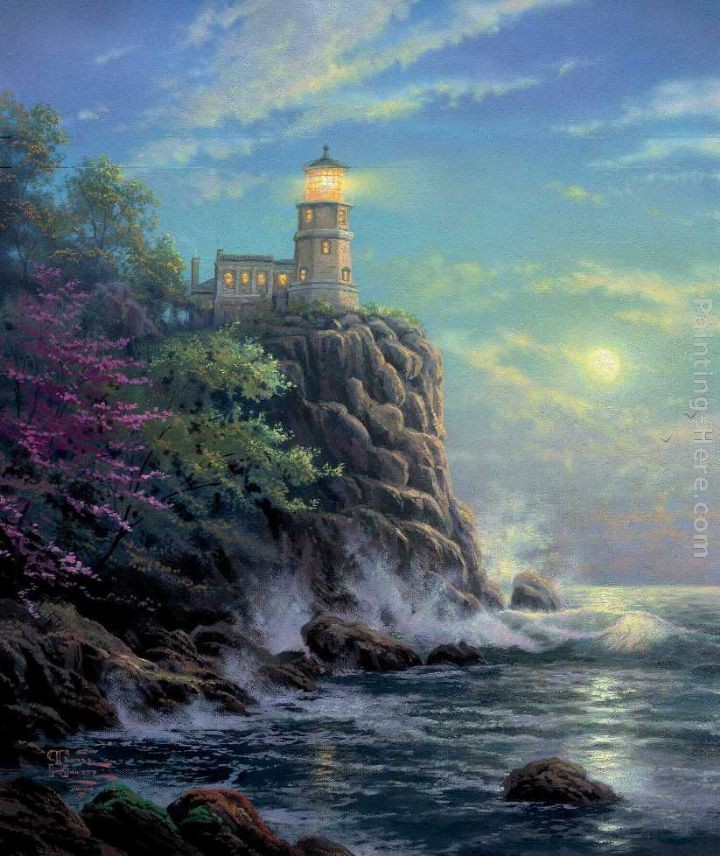 Thomas Kinkade Split Rock Light